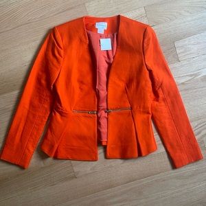 Club Monaco Orange Peplum Blazer